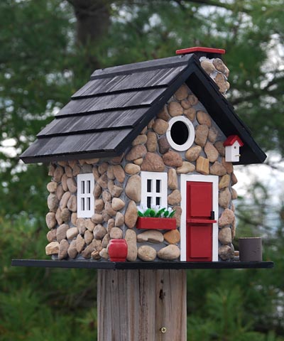 Home Bazaar Windy Ridge Stone Bird House Home Bazaar Windy Ridge Stone Bird House