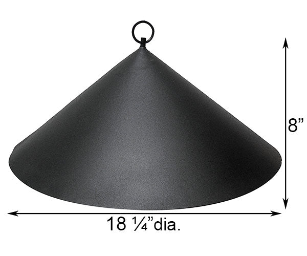 Achla Hanging Squirrel Baffle, Black, 18.25" dia.