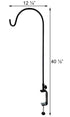 Erva Deck Rail Hanger with Extra Large Clamp, Black