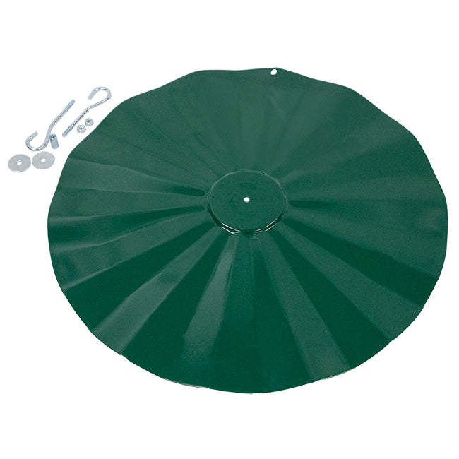 Erva Hanging Squirrel Baffle, Galvanized, Green, 21.25" dia.