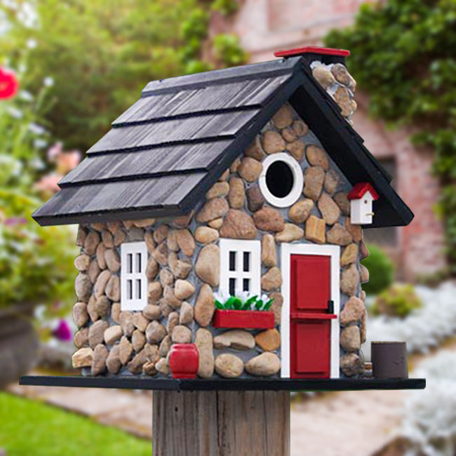 Home Bazaar Windy Ridge Stone Bird House