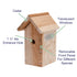 Nestera Wooden Bird House w/Solar Powered Camera & Panel