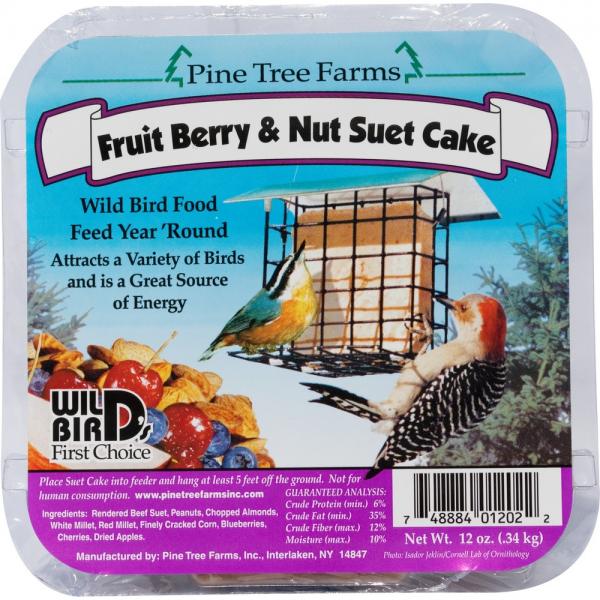 Pine Tree Farms Fruit, Berry and Nut Suet Cakes-Pack of 12