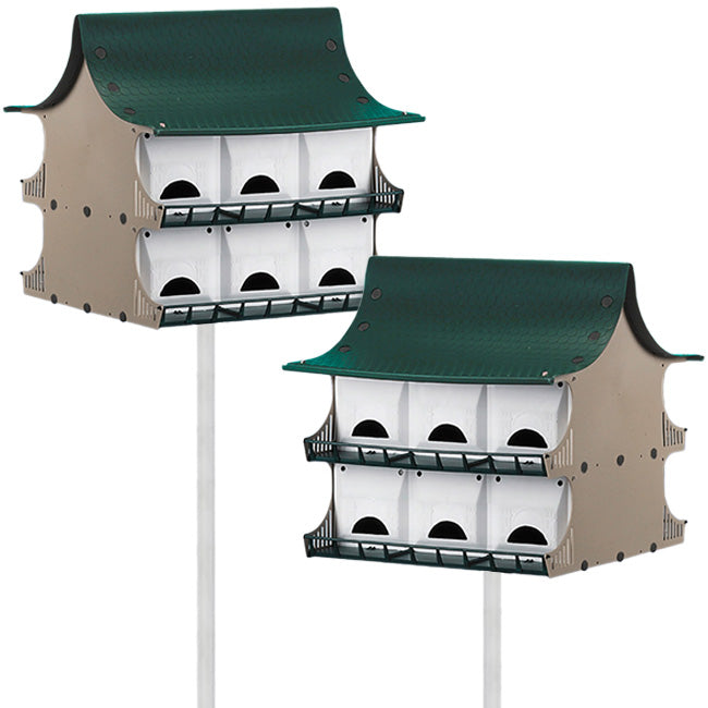 S&K Dual Purple Martin Houses, Expandable Option, 24 Rooms