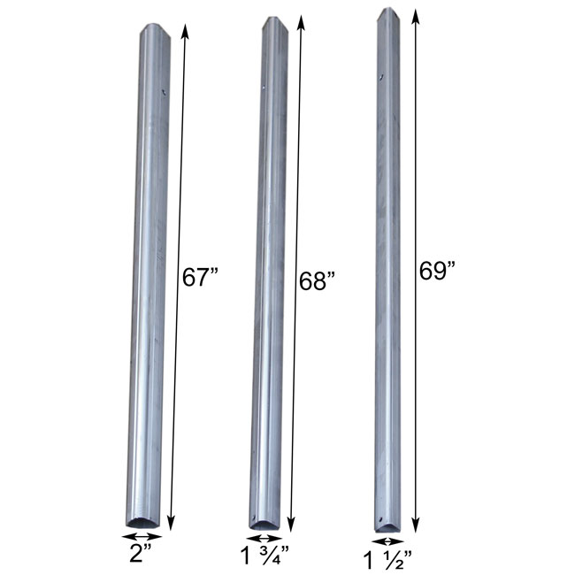 S&K Telescoping Bat House Pole with Ground Socket, 15'