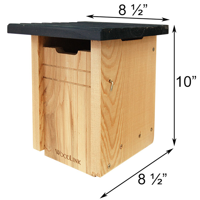 Woodlink Cedar Bluebird or Swallow House with Blue Roof