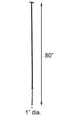 Erva Birding Pole with Ground Auger, 6' 8"H x 1" O.D.