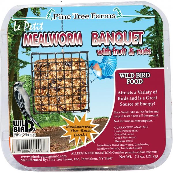 Pine Tree Farms Mealworm & Nut Banquet Seed Cake- of 12