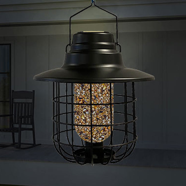 Woodlink Modern Farmhouse Caged Bird Feeder & Solar Light